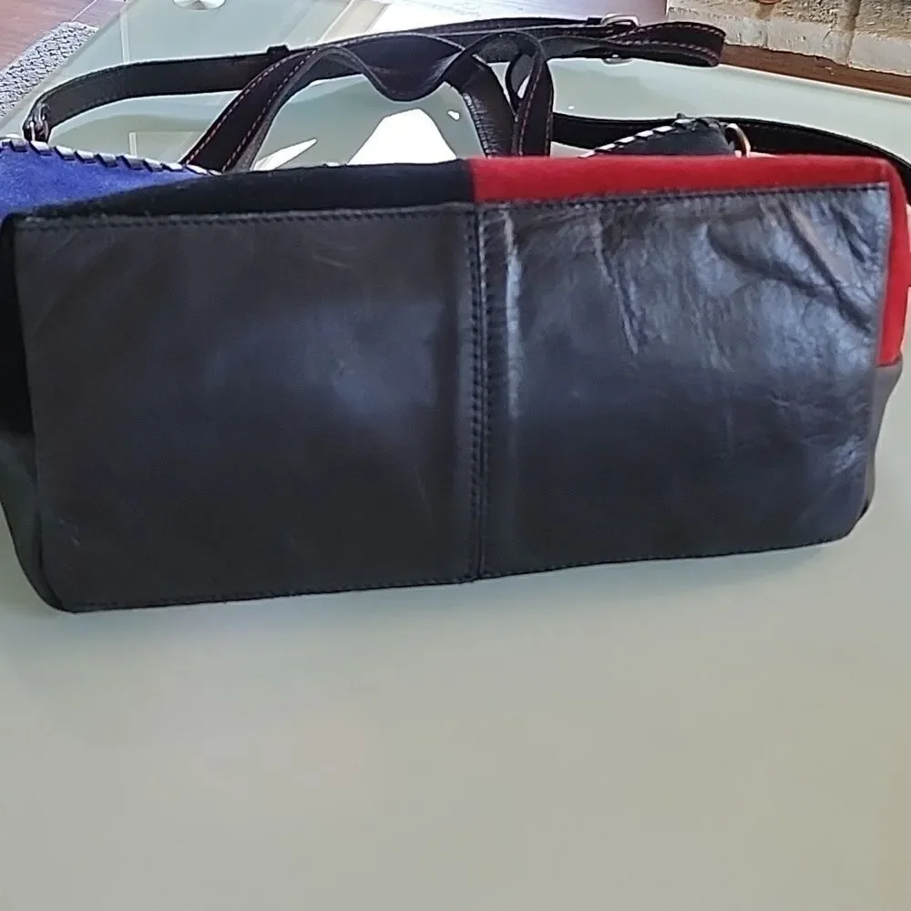 Patricia Nash Zola Color Block Tote Satchel Bag